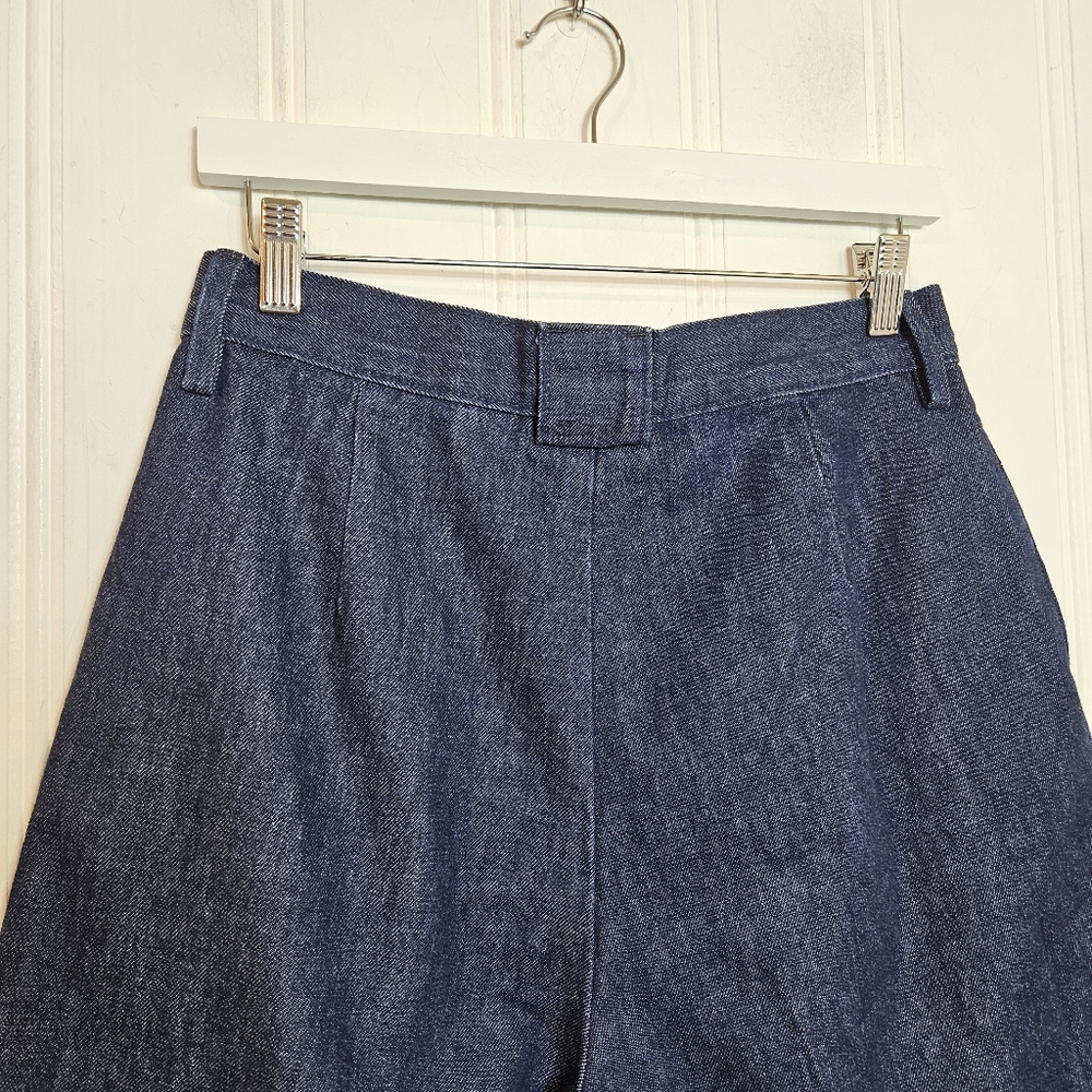 Banana Republic Piper Bermuda Shorts Womens Size 26 High Rise Dark Wash Pleated - Picture 9 of 16